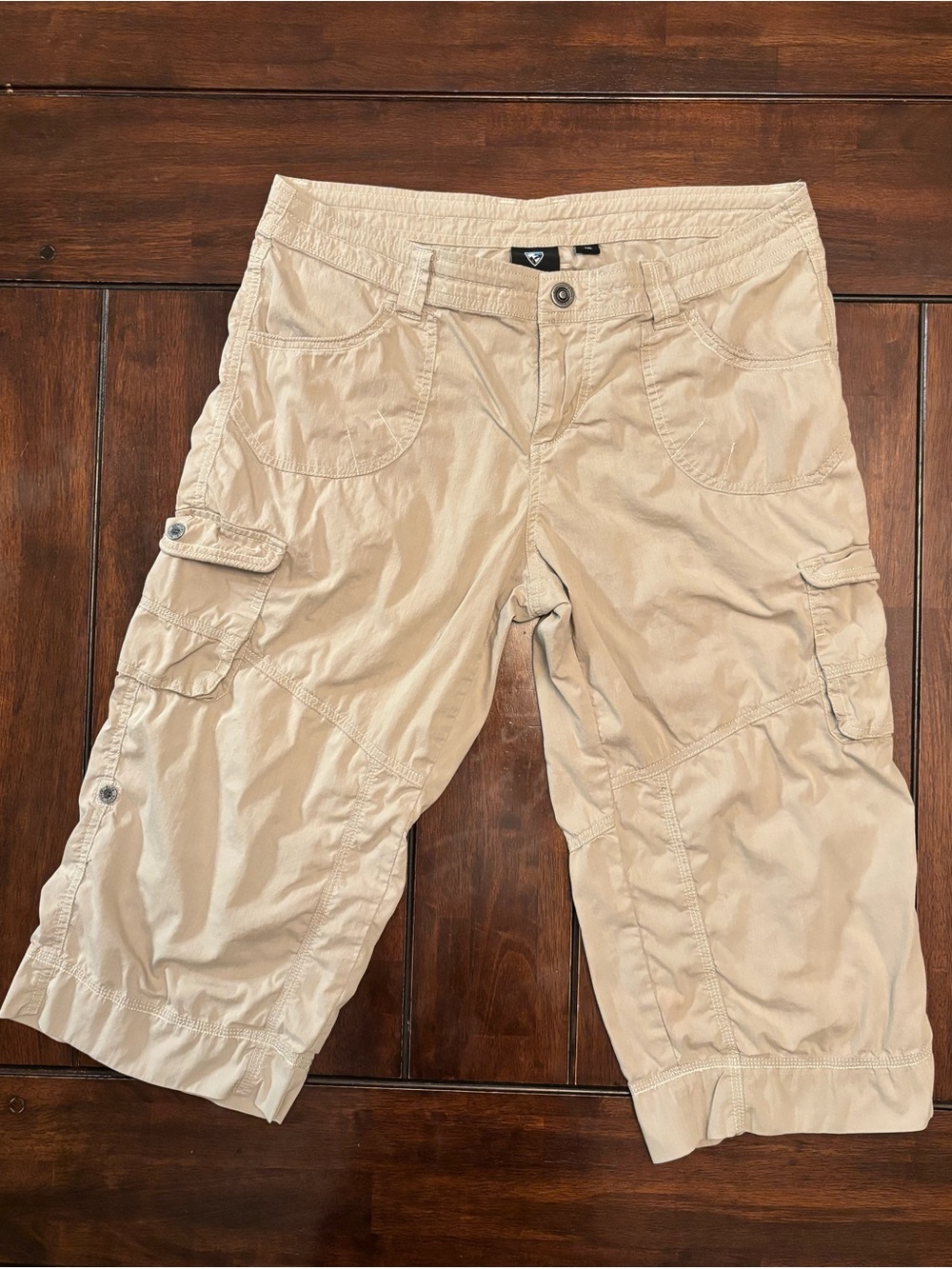 Kuhl Cargo Capri Pants Pockets Convertible Leg Length Hiking Women’s Size 12